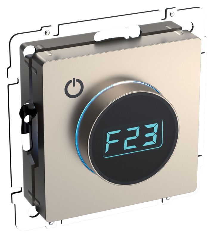 Термостат электронный с индик. BRITE СП IP20 ТС10-1-БрШ механизм шампань IEK BR-RT11-K37