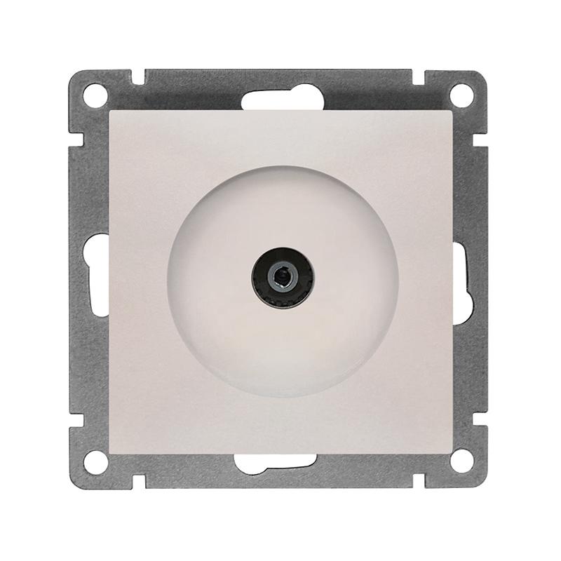 Розетка телевизионная TV 1-м СП Афина механизм жемчуж. Universal A0027-OBr