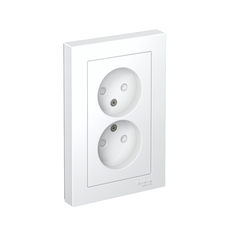 Розетка двойная AtlasDesign без заземл. со шторками16А в сборе лотос SE ATN001322