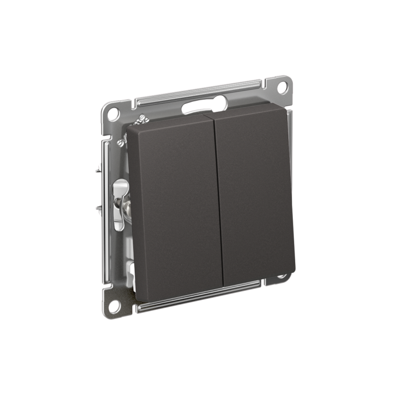 Переключатель 2-кл. AtlasDesign (сх. 6/2) 10AX механизм базальт SE ATN001465