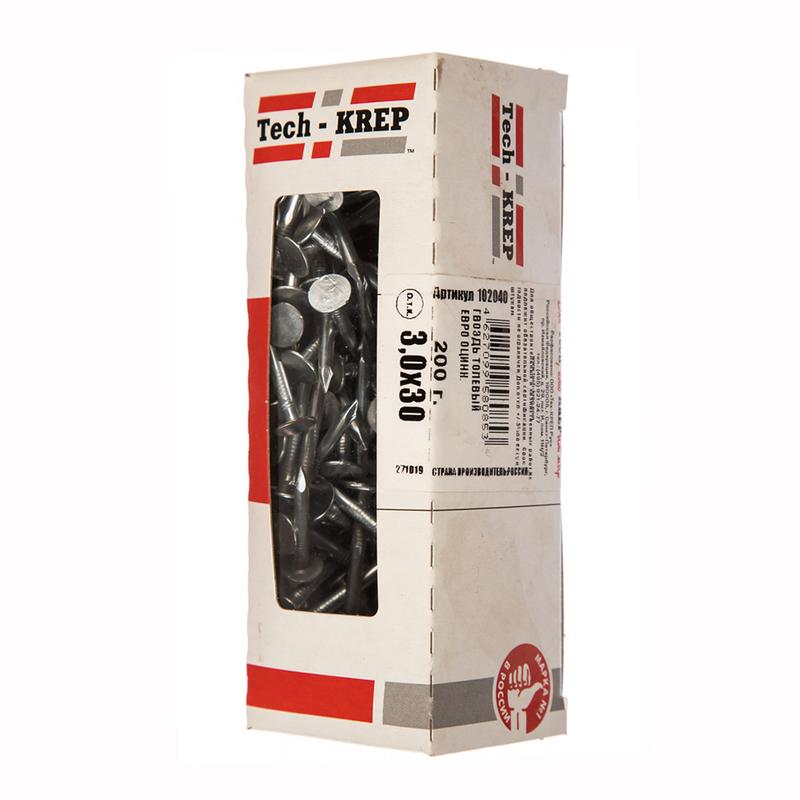Гвоздь толевый евро 3х30 оцинк. (уп.0.2кг) Tech-Krep/Zitar 102040