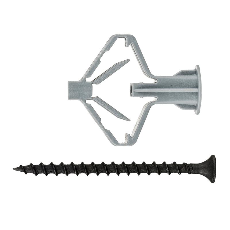 Дюбель для гипсокартона "бабочка" 10х50 с саморезом 4х60 (уп.4шт) Zitar 126703