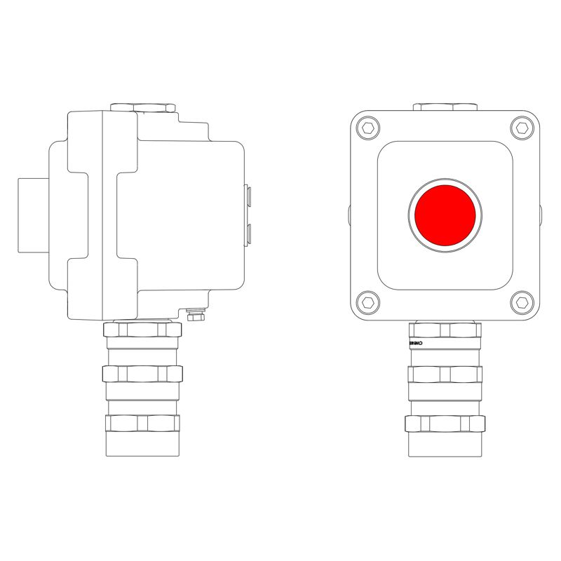 Пост управления взрывонепроницаемый из алюм. LCSD-01-B-MB-P1R(11)x1-PBMB-KA2MHK DKC LCSD21000007