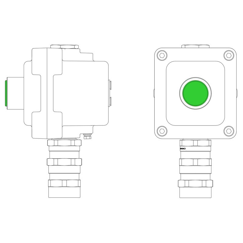 Пост управления взрывонепроницаемый из алюм. LCSD-01-B-MC-L1G(220)x1-PCMB-KA3MHK DKC LCSD21000016