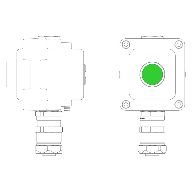 Пост управления взрывонепроницаемый из алюм. LCSD-01-B-MB-P1G(11)x1-PBMB-ANP15BMB DKC LCSD21000029