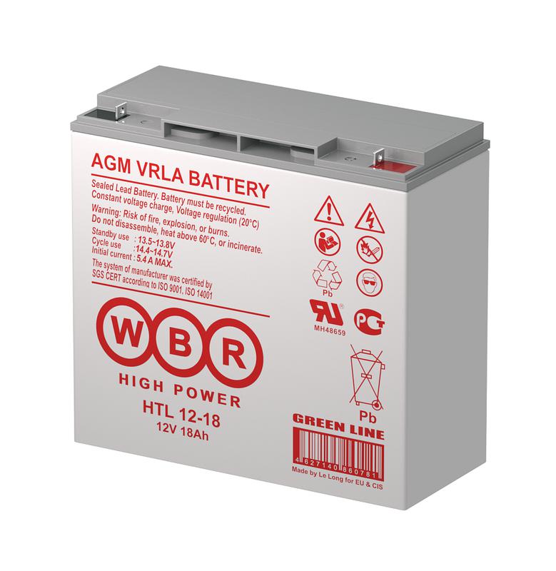 Аккумулятор 12В 18А.ч WBR HTL12-18 WBR