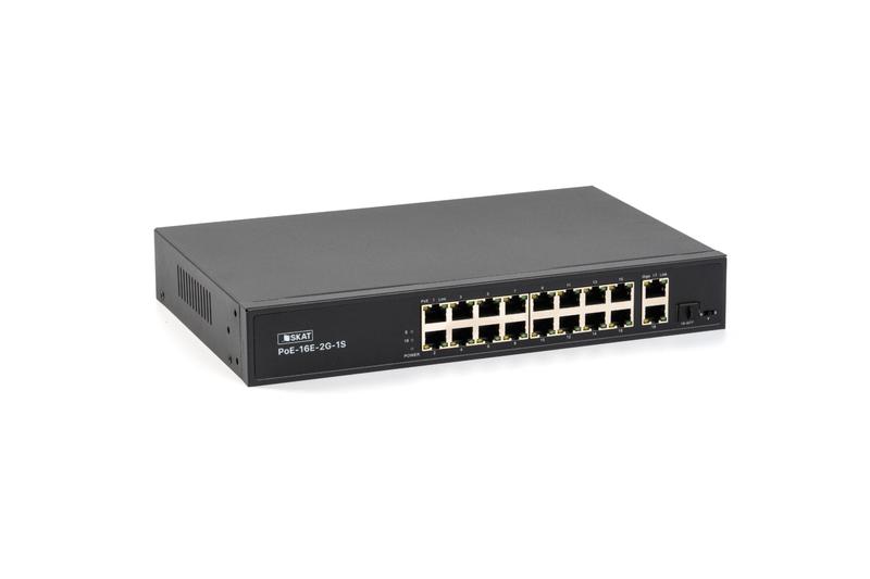 Коммутатор SKAT PoE-16E-2G-1S PoE Plus 260Вт порты:16-Ethernet 2-Uplink 1-SFP Бастион 4075