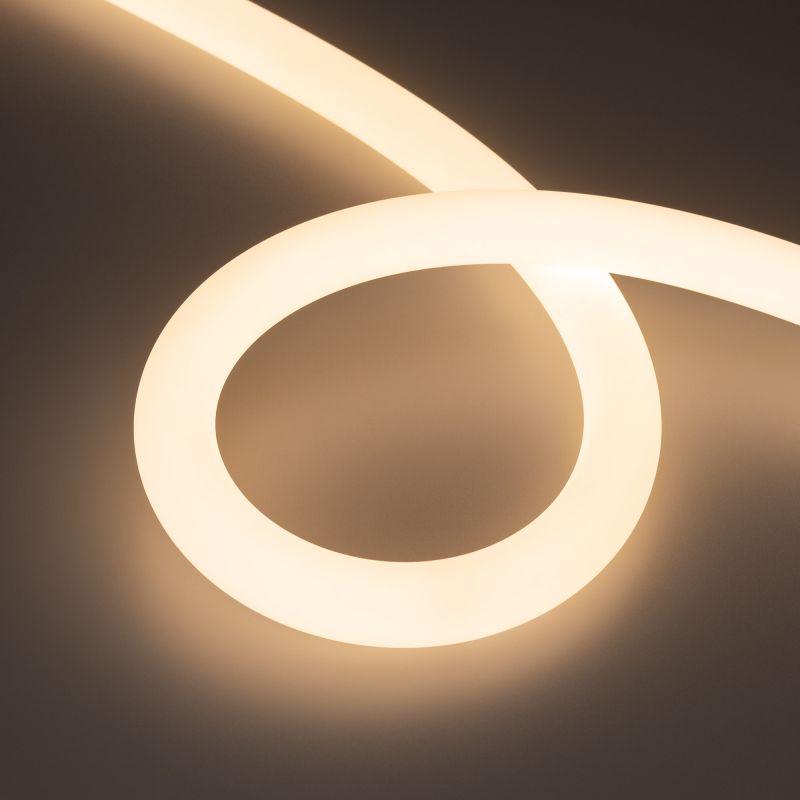 Лента светодиодная MOONLIGHT-TOP-FP-X1088-D25mm 24V Warm 3000К 20Вт/м IP65 wire x1 прямой вывод кабеля герметичная (уп.5м) Arlight 038862