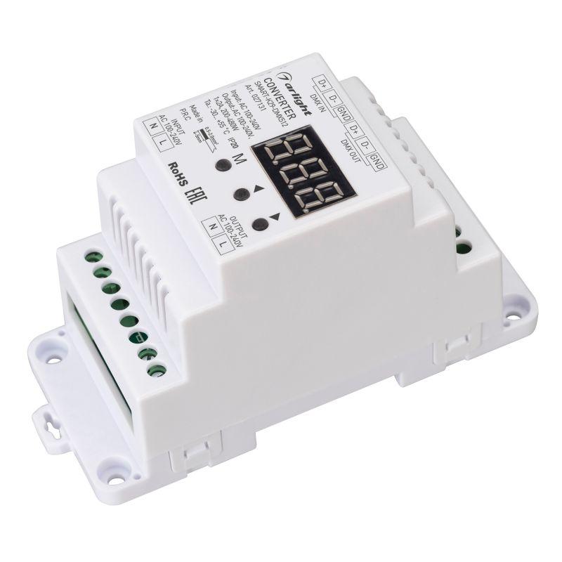 Конвертер SMART-K29-DMX512 (230В 1х2А TRIAC DIN) (IP20 пластик) Arlight 027131