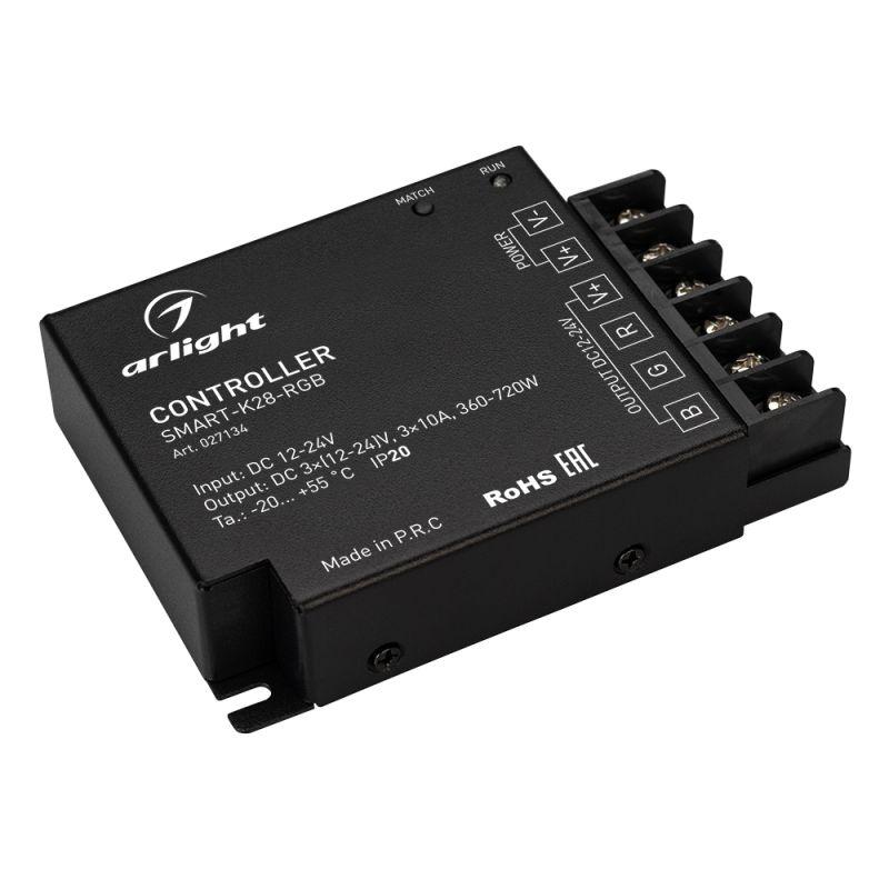 Контроллер SMART-K28-RGB (12-24В 3х10А 2.4G) (IP20 металл) Arlight 027134
