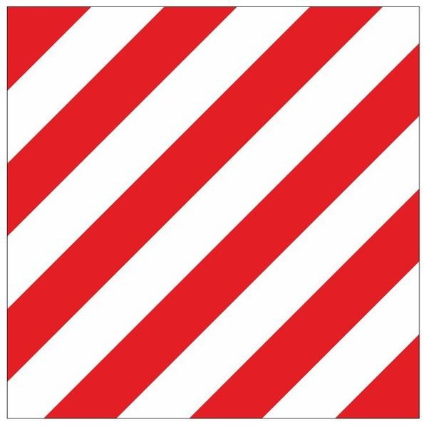 Знак "Негабаритное место" 300х300мм металл EKF zn-1-01