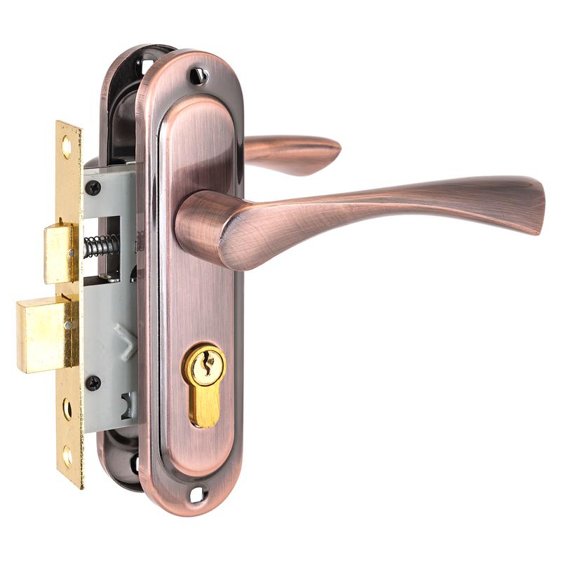 Замок врезной с ручкой 103/50 AC старая медь Стандарт 4 844