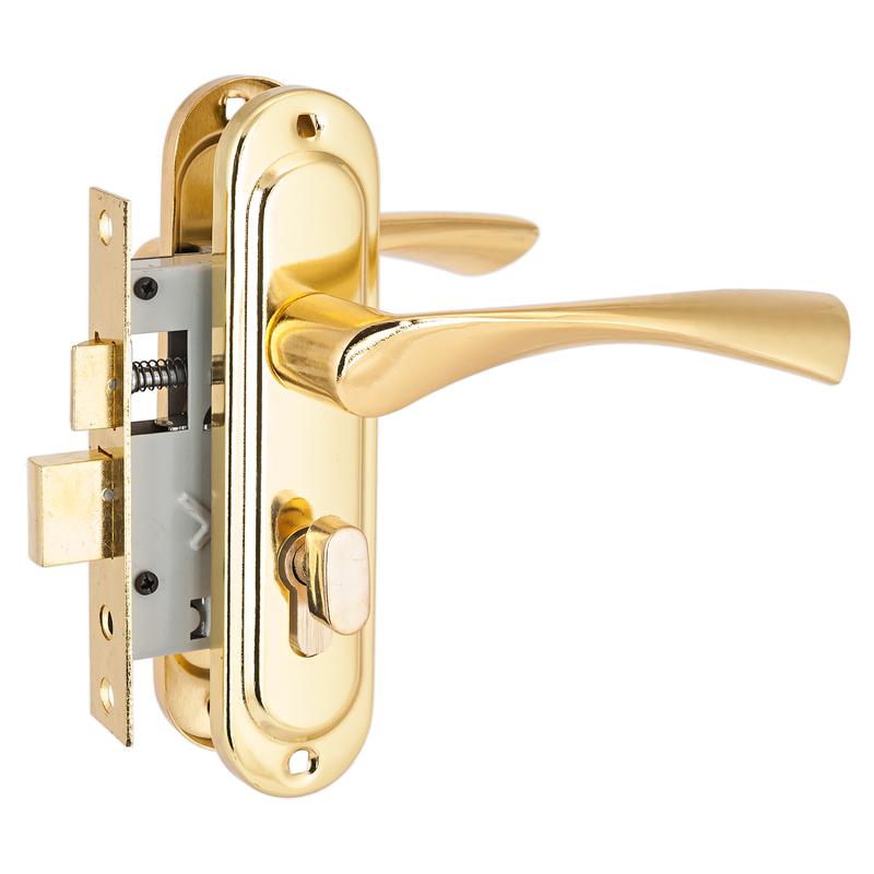 Замок врезной с ручкой 103/50B вертушка GP латунь Стандарт 4 850