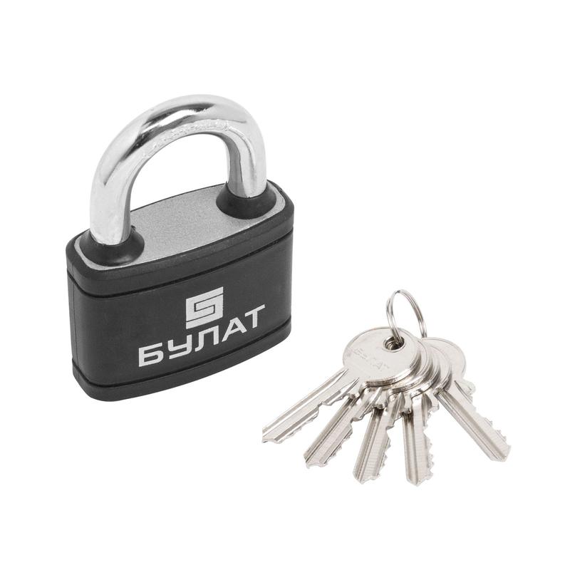 Замок навесной ВС 365 ПЛ чугунный в пластике 5кл. d9мм Булат 14 511