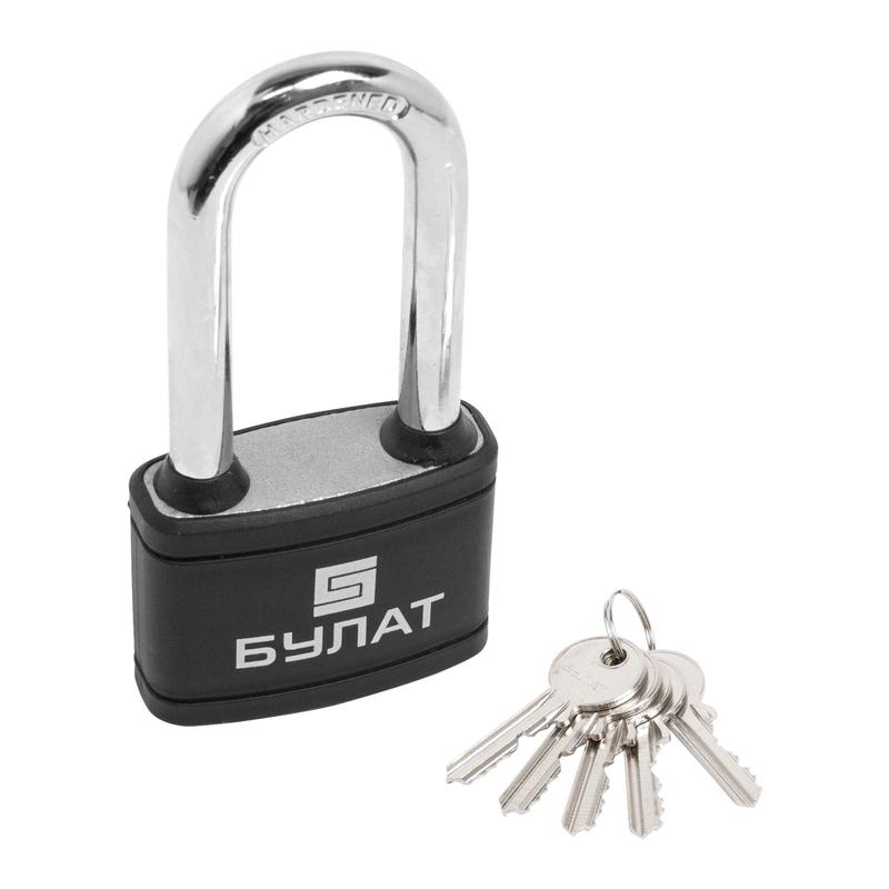 Замок навесной ВС 365-01 ПЛ чугунный в пластике 5кл. d9мм Булат 14 515
