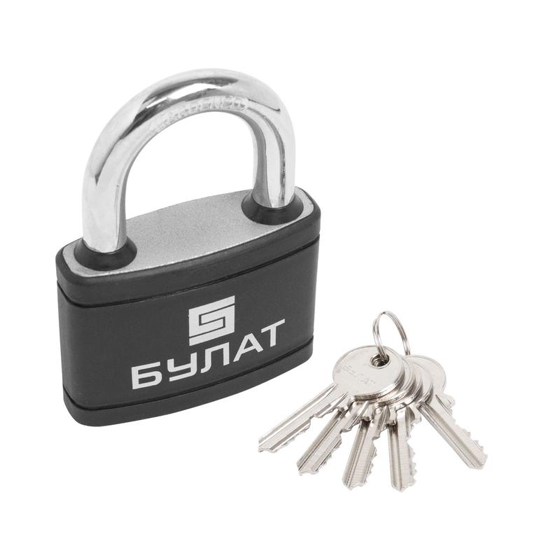 Замок навесной ВС 367 ПЛ чугунный в пластике 5кл. d12мм Булат 14 513