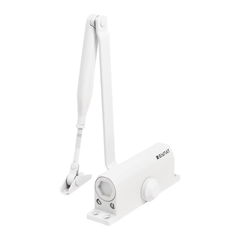 Доводчик дверной ULTIMATE ДД-100 A-W (40-120кг) морозостойкий бел. Булат 14 923