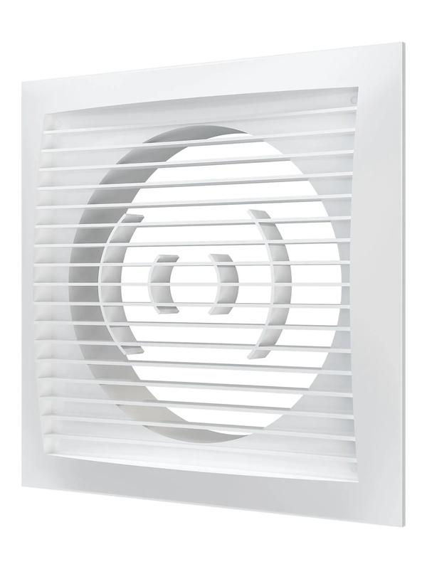Решетка вентиляционная РСФ фланец d125 170х170 пластик ERA 1717РС12.5Ф