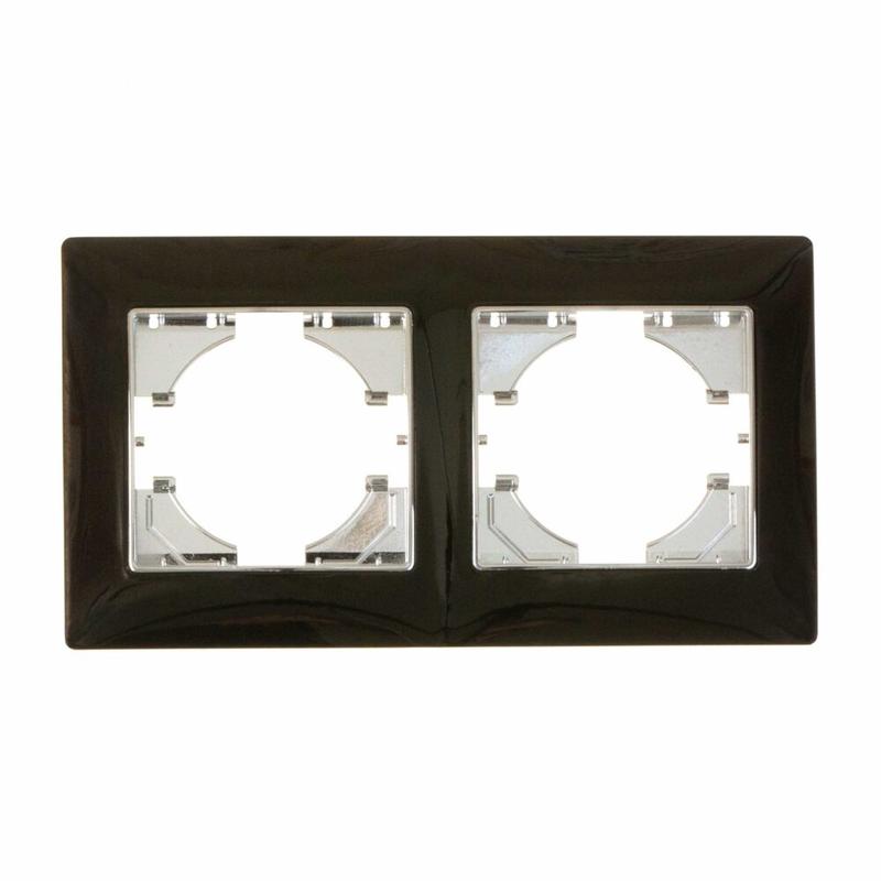 Рамка 2-м Bravo цинк оникс GUSI С1020-037