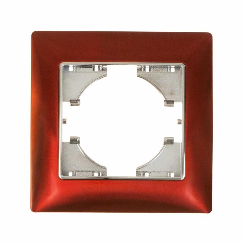 Рамка 1-м Bravo цинк темно-красн. GUSI С1010-039
