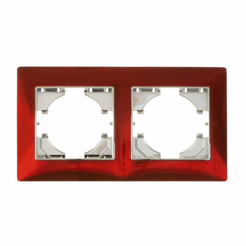 Рамка 2-м Bravo цинк темно-красн. GUSIС1020-039