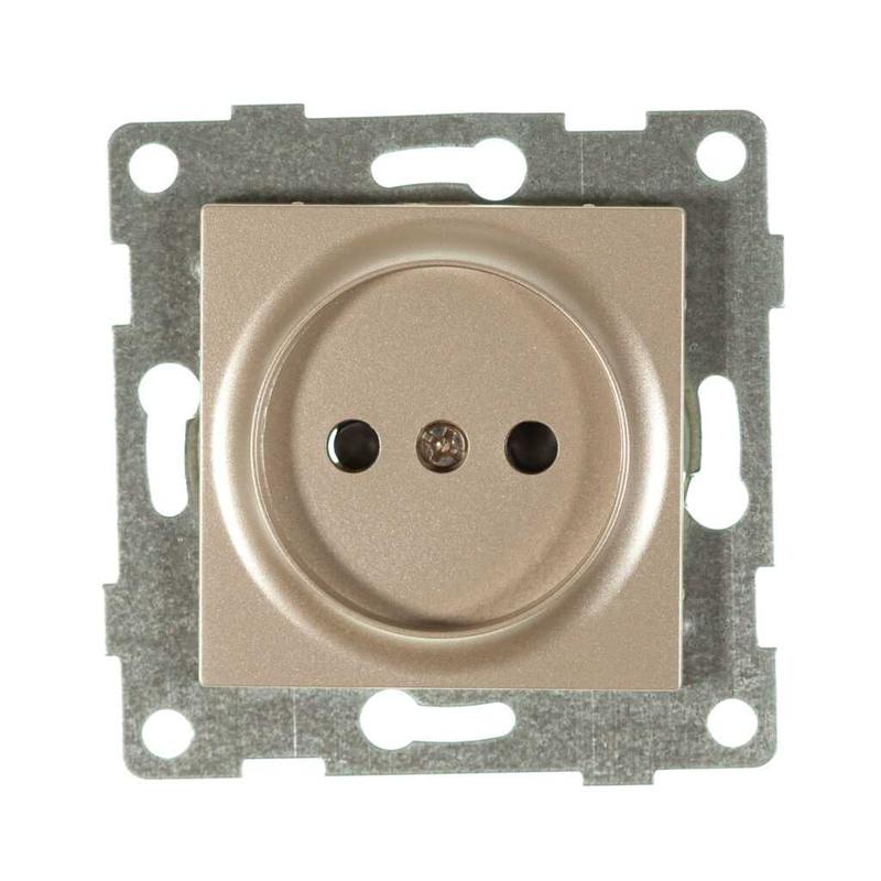 Механизм розетки 1-местн. б/з с з/ш СП Ugra 16А IP20 250В шампань GUSI С11Р2-027