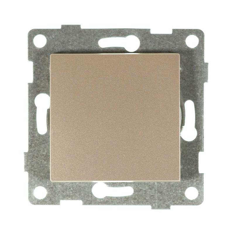 Выключатель перекрестный 1-кл. СП Ugra 10А IP20 250В механизм шампань GUSI С11В7-027