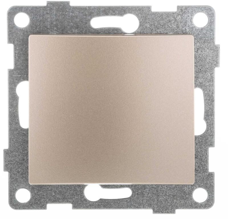 Выключатель 1-кл. СП Bravo 10А IP20 250В механизм шампань GUSI С10В1-027