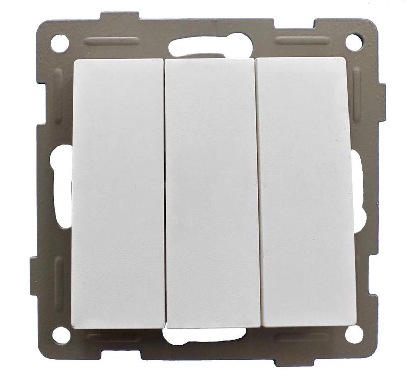 Выключатель 3-кл. СП Ugra 10А IP20 250В механизм жемчуж. GUSI С11В3-028