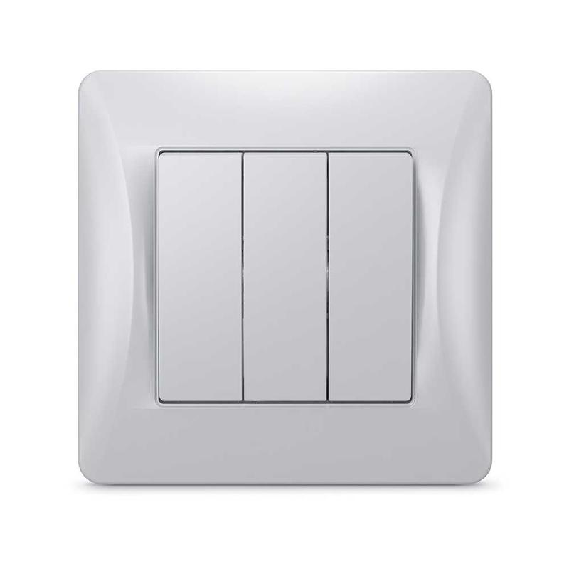 Выключатель 3-кл. СП Ugra 10А IP20 250В механизм серебр. GUSI С11В3-004