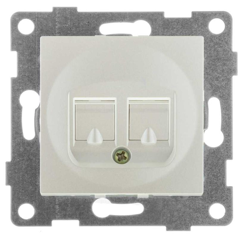Механизм розетки компьютерной RJ45 2-местн. СП Ugra жемчуж. GUSI С11К2-028