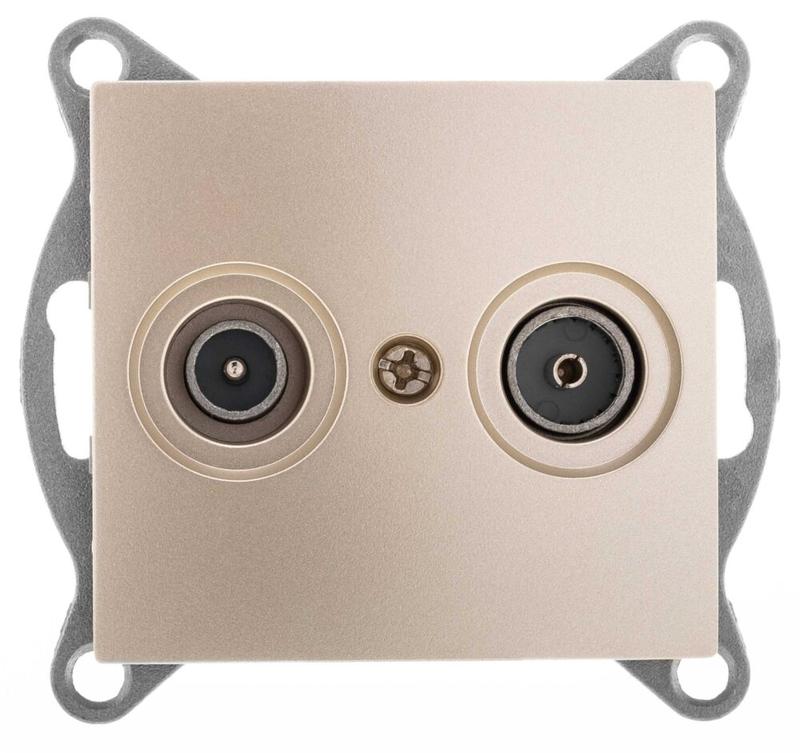 Механизм розетки TV+ SAT оконечной СП Bravo шампань GUSI С10TS1-027