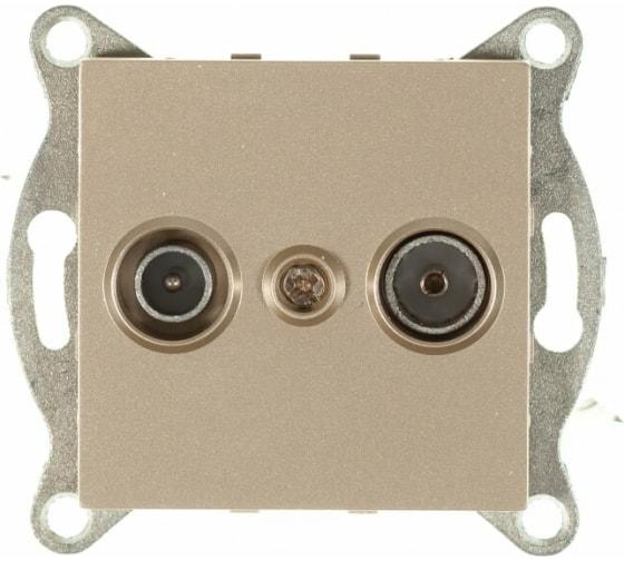 Механизм розетки TV+ SAT оконечной СП Ugra шампань GUSI С11TS1-027