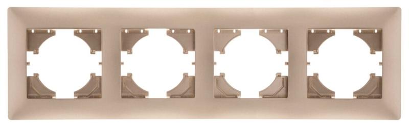 Рамка 4-местн. Bravo шампань GUSI С1040-027