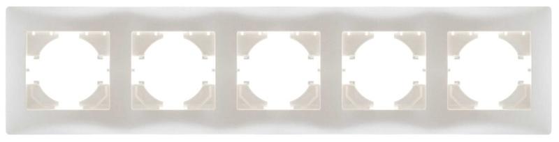 Рамка 5-местн. Bravo жемчуж. GUSI С1050-028