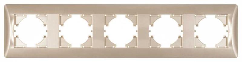 Рамка 5-местн. Ugra шампань GUSI С1150-027