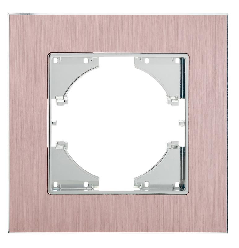 Рамка 1-местн. Ugra алюм. пудровый GUSI С1110-042