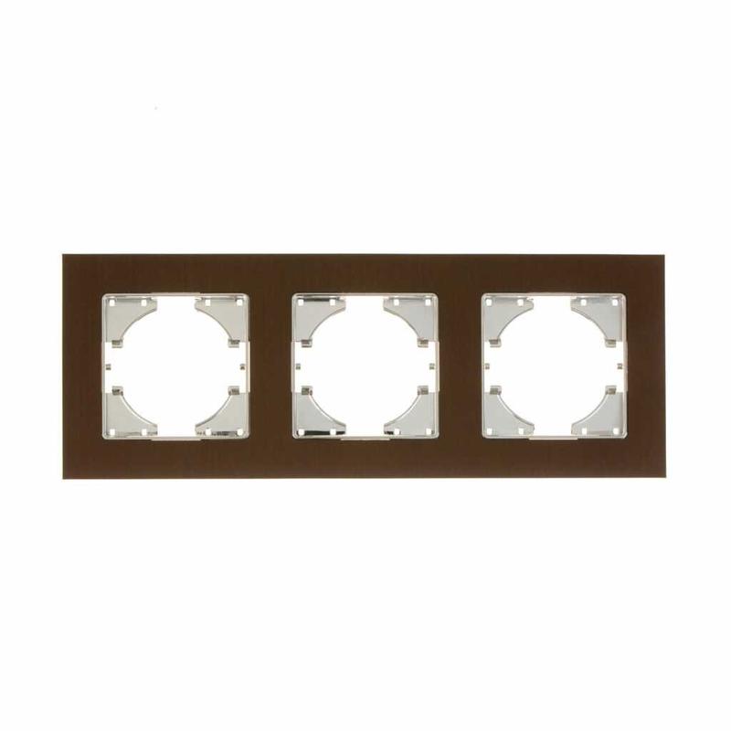 Рамка 3-местн. Ugra алюм. черн. GUSI С1130-035