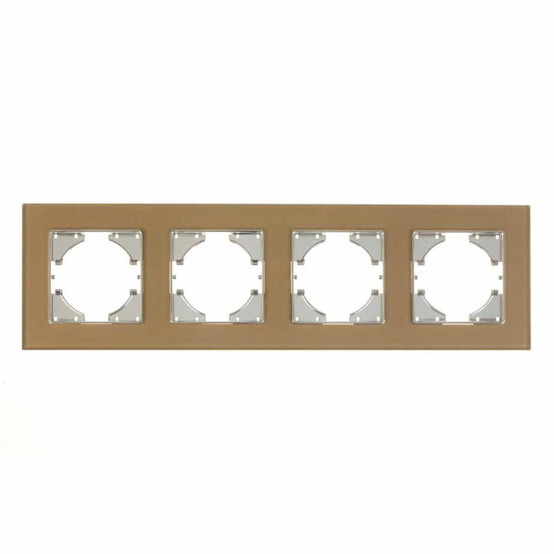 Рамка 4-местн. Ugra стекло шампань GUSI С1140-032