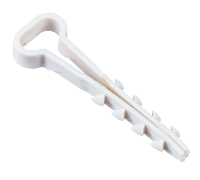 Дюбель-хомут 5х10мм для плоского кабеля нейлон бел. (уп.100шт) IEK UDH14-05-10-100-K01