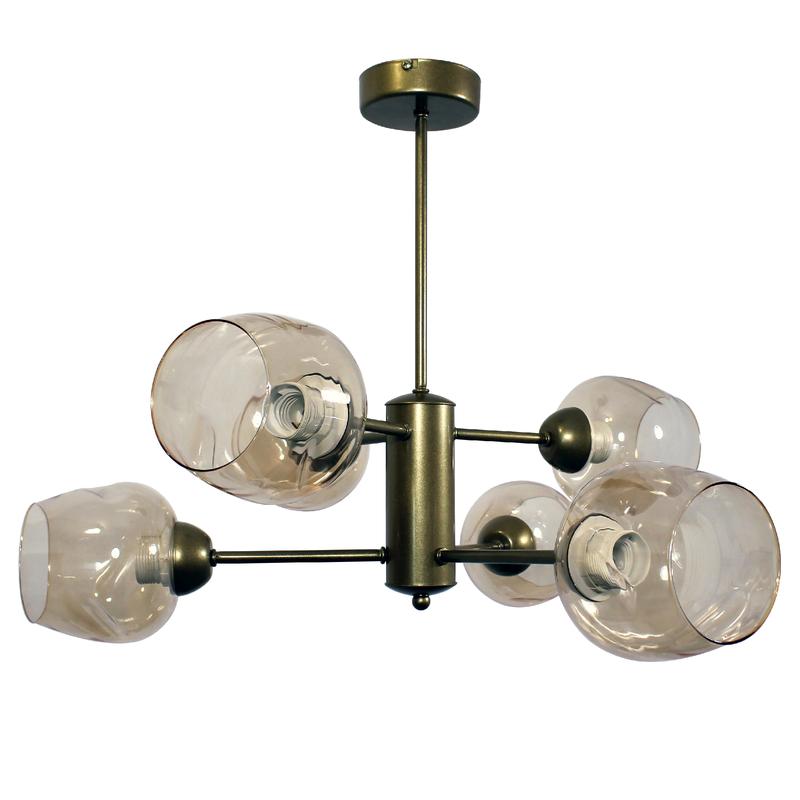 Светильник "Адель" 161 (плафон 8268) НПБ 01-6х60-125 Е27 (ИМ) потолочный зол. Элетех 1005405231