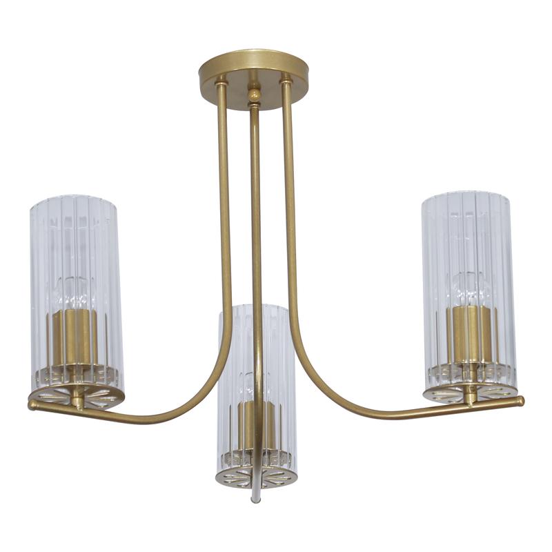 Светильник "Ария" 131 (плафон 0014) НПБ 01-3х60-227 (ИМ) потолочный зол. Элетех 1005405235