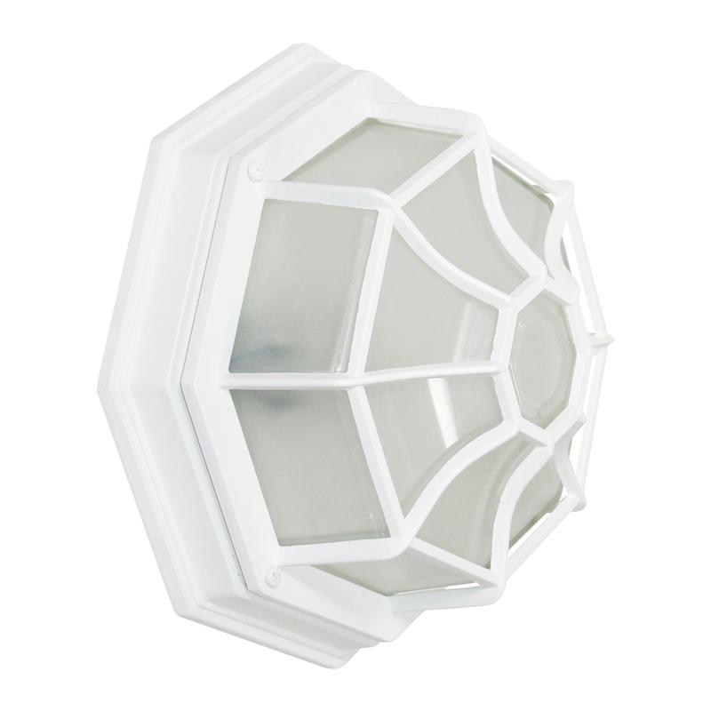 Светильник "Тартаруга" НПП 03-100-005 IP65 (ИМ) настенно-потолочный матов./корпус с решеткой бел. Элетех 1005301192