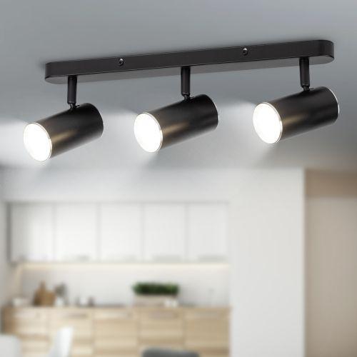 Светильник OL35-3 BK MR16 GU10 IP20 настен./потолочн. спот черн. хром Эра Б0056366