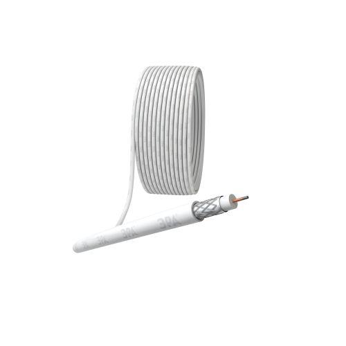 Кабель коаксиальный RG-6U 75 Ом CCS/(оплетка Al 48%) PVC бел. (уп.50м) Simple Эра Б0044600