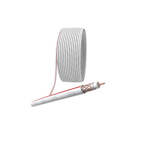 Кабель коаксиальный SAT 50м 75 Ом Cu/(оплетка Cu 75%) PVC бел. (уп.10м) Эра Б0044618