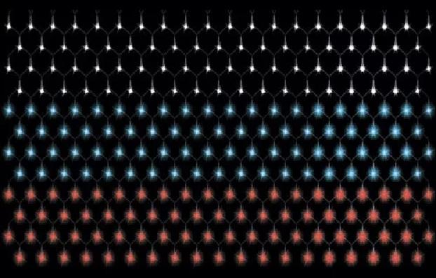 Гирлянда "Сетка Российский триколор" NTLD240-RT 240 красн./син./бел. светодиодов 1.5х0.9м с контроллером для помещений SHLights 4690601032614