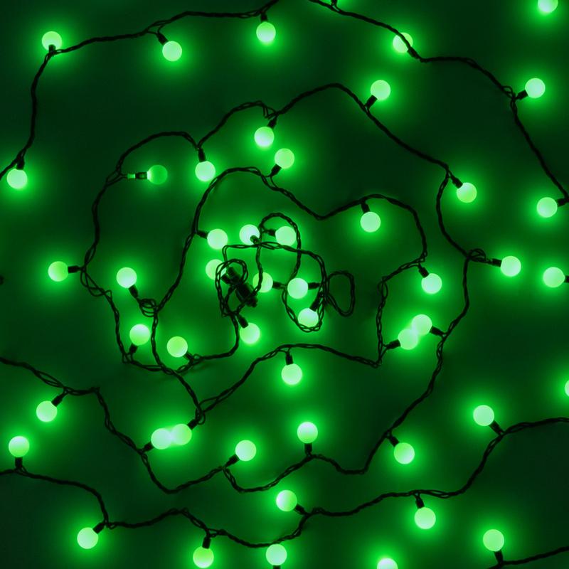 Гирлянда "Шарики" 15м OLDBL100-G-E 100 зел. светодиодов соединяемая до 3шт уличная SHLights 4690601004314