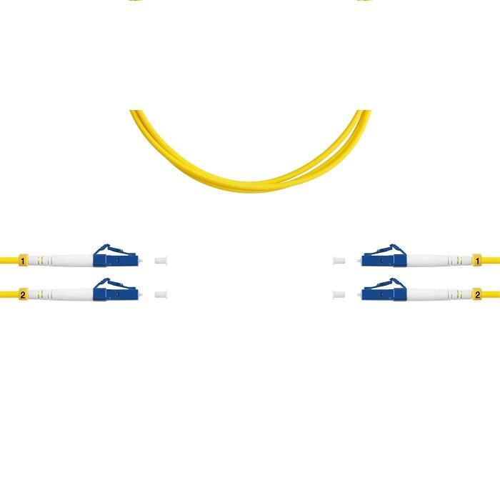 Патч-корд ВО SM(G.652.D) LC/UPC-LC/UPC 3.0мм duplex LSZH 2м желт. SUPRLAN 09-0653
