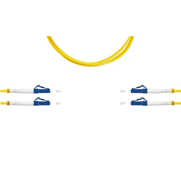 Патч-корд ВО SM(G.652.D) LC/UPC-LC/UPC 3.0мм duplex LSZH 5м желт. SUPRLAN 09-0655